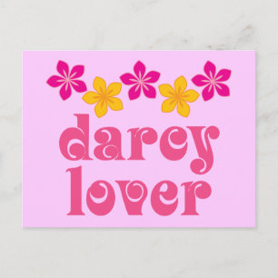 Cartão Postal Floral Jane Austen Darcy Lover Gift