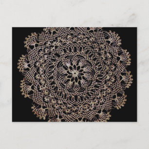 Cartão Postal Floral Lace Pattern