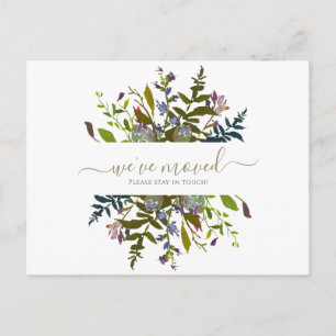 Cartão Postal Floral Movimentamos Anúncio de Cores de Água de 
