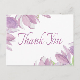 Cartão Postal Floral Obrigado Água Flor Puro