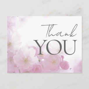 Cartão Postal Floral Obrigado Elegante Moderno Simples Moderno