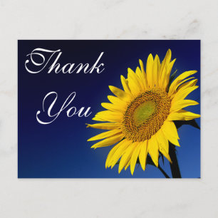 Cartão Postal Floral Obrigado Flor Amarelo