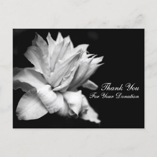 Cartão Postal Floral Obrigado por sua doação personalizável C