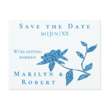 Floral Peloroso Azul Oriental