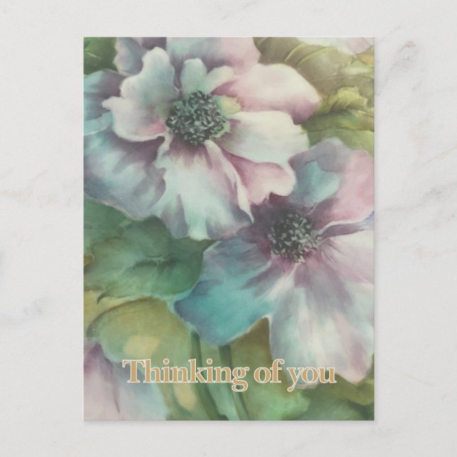 Cartão Postal Floral Postcard Thinking Of You (Frente)