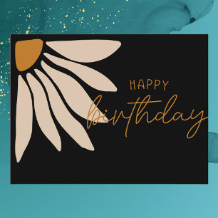 Cartão Postal Floral Retro Floral Flor Feliz Aniversário