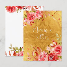 Floral Rosa Mãe Milhões no Dia das Mães Dourado