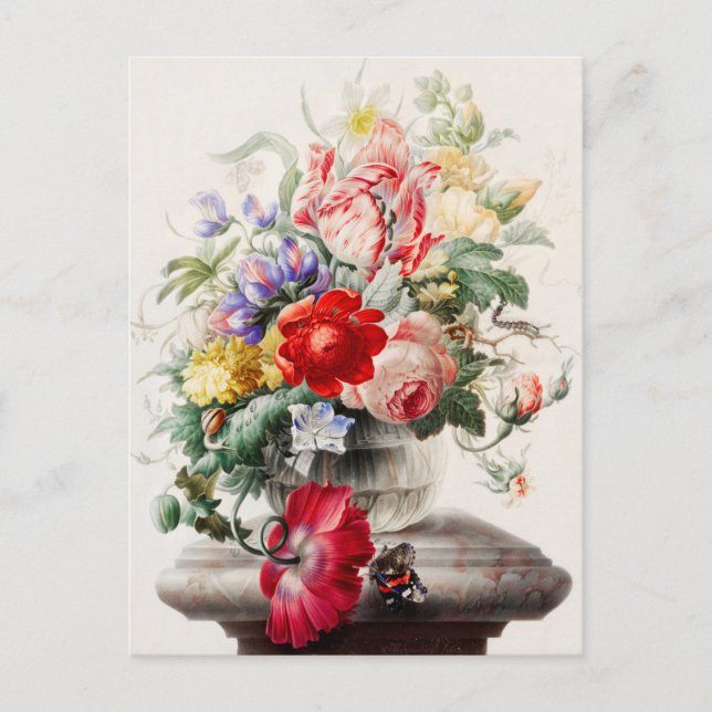 Cartão Postal Floral Vintage (Frente)