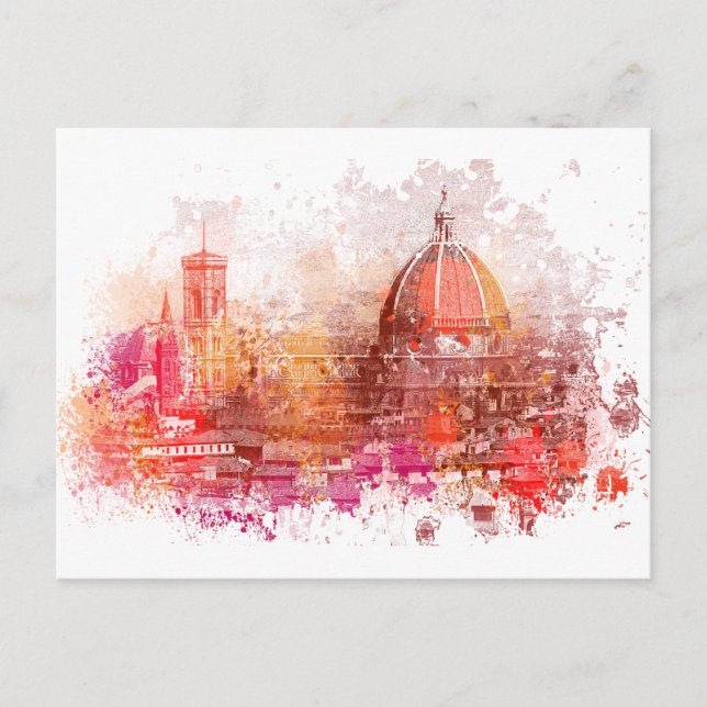 Cartão Postal Florença - Basilica da Santo Maria da Flor (Frente)