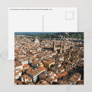 Cartão Postal Florença do topo do Campanile - Itália