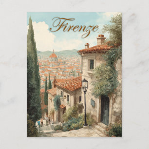 Cartão Postal Florença inspirada na Vintage