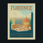 Cartão Postal Florença, Itália<br><div class="desc">Anderson Design Group é uma ilustração e design de prêmio vencedora em Nashville,  Tennessee. O fundador Joel Anderson dirige uma equipe de artistas talentosos para criar a arte original da poster,  que se parece com impressões clássicos de propaganda desde a 1920 até os anos 60.</div>