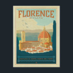 Cartão Postal Florença, Itália<br><div class="desc">Anderson Design Group é uma ilustração e design de prêmio vencedora em Nashville,  Tennessee. O fundador Joel Anderson dirige uma equipe de artistas talentosos para criar a arte original da poster,  que se parece com impressões clássicos de propaganda desde a 1920 até os anos 60.</div>