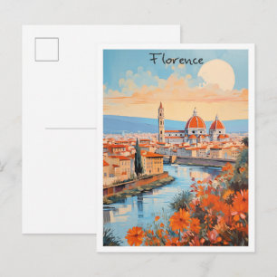 Cartão Postal Florença Itália Arte Viagem 