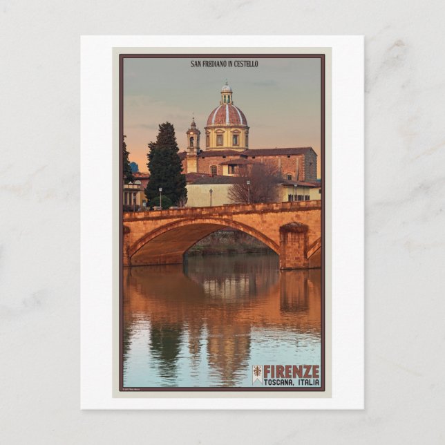 Cartão Postal Florença - San Frediano em Cestello (Frente)