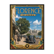 Florence Alabama Arte Deco Vintage Idade Dourada