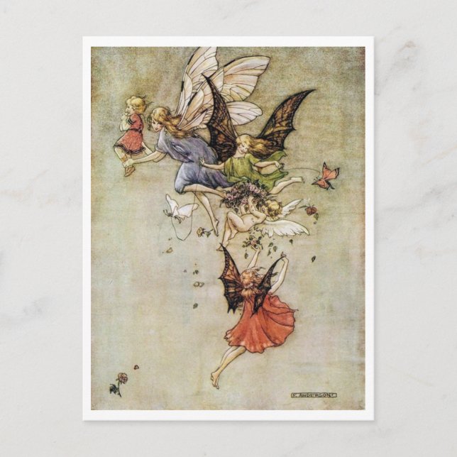 Cartão Postal Florence Anderson Sunset Fairies (Frente)