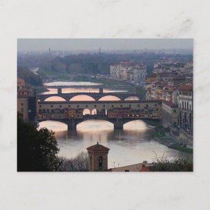 Cartão postal Florence Bridges, Itália