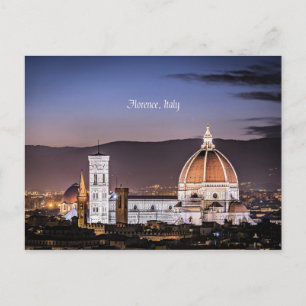 Cartão Postal Florence, fotografia de paisagem urbana da Itália