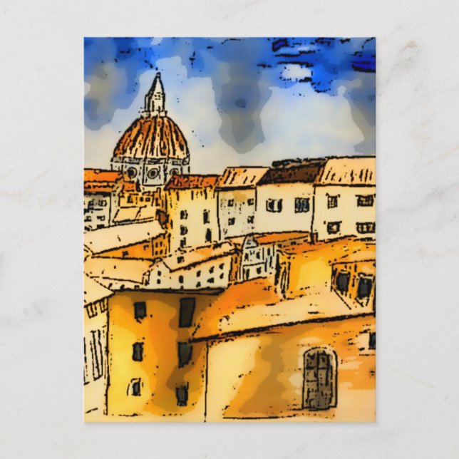 Cartão Postal Florence Itália (Frente)