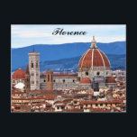 Cartão Postal Florence Itália Catedral Viagem italiana<br><div class="desc">Qualquer um adoraria receber este viagem italiano vintage,  com uma bela fotografia da Catedral dos Papais noeis Maria del Fiore,  em Florença,  Itália!</div>