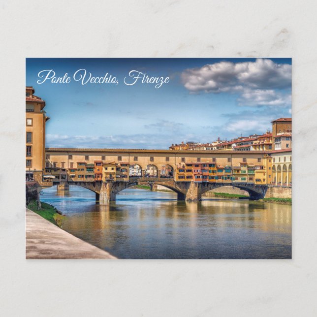 Cartão Postal Florence Itália|Ponte Vecchio Foto (Frente)