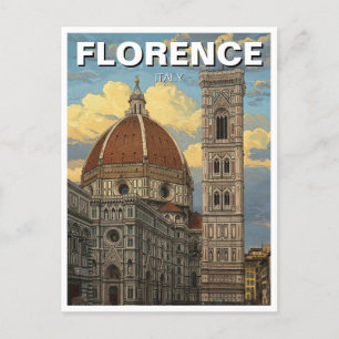 Cartão Postal Florence Itália Skyline Viagem