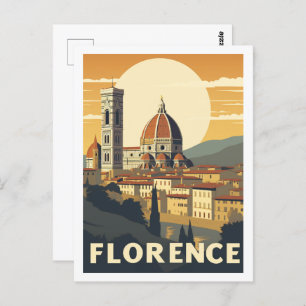 Cartão Postal Florence Italy Familiar Viagens vintage Place