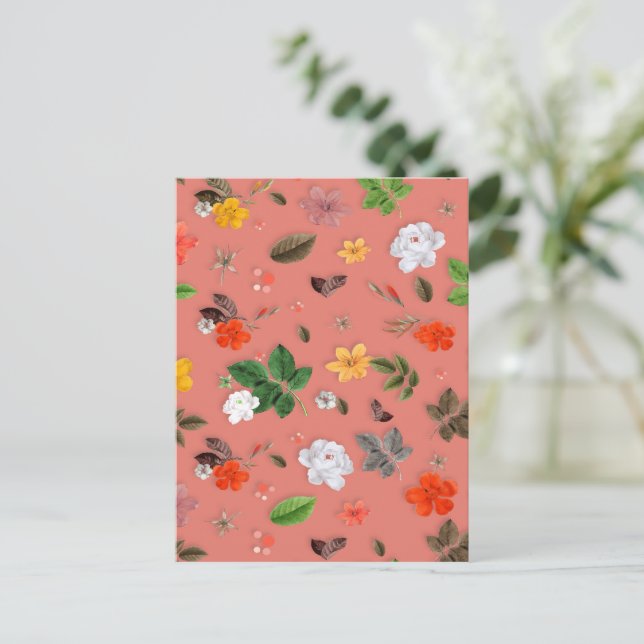 Cartão Postal Flores Amarelas e Rosas Brancas 19 (Em pé/Frente)
