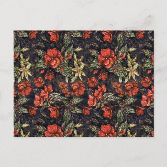 Cartão Postal Flores Antigas de Alexandra Cook aka Linandara (Frente)