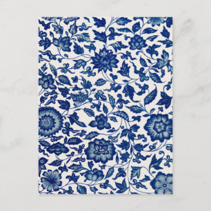 Cartão Postal Flores azuis