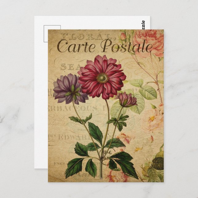 Cartão Postal Flores bonito (Frente/Verso)