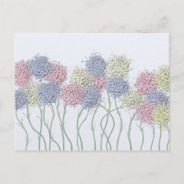 Cartão Postal Flores bonito Coloridas de Pastel