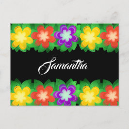 Cartão Postal Flores Botânicas Tropicais