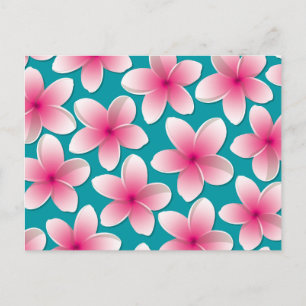 Cartão Postal Flores Brilhantes Frangipani/ Plumeria