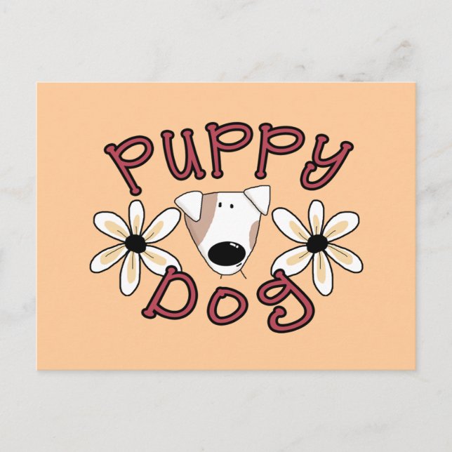 Cartão Postal Flores Camisetas de Cachorro Pupado e Presentes (Frente)