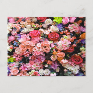 Cartão Postal Flores Coloridas no Bloom Floral Buquê