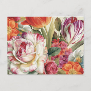 Cartão Postal Flores com Dispersão de Vista de Jardim