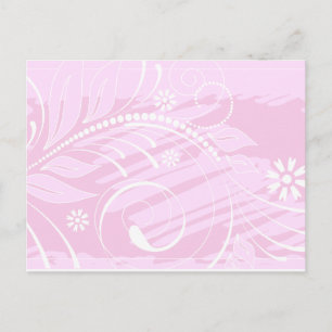 Cartão Postal flores cor de rosa
