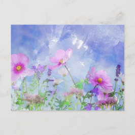 Cartão Postal Flores da Aquarela