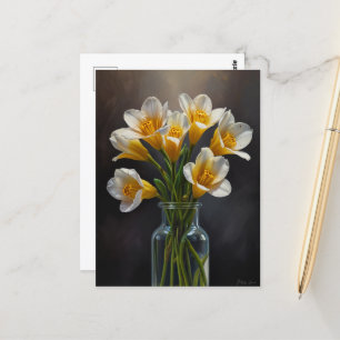 Cartão Postal flores da freesia