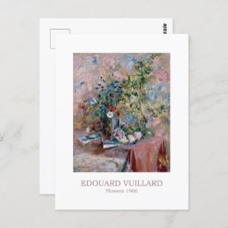 Cartão Postal Flores de 1906 por Edouard Vuillard