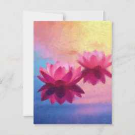 Cartão Postal Flores de abstrato Lotus