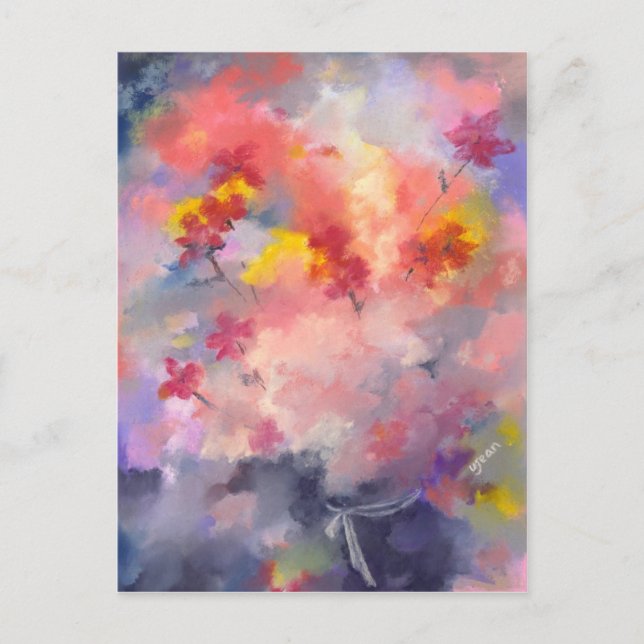 Cartão Postal Flores De Aniversário Para Você (Frente)