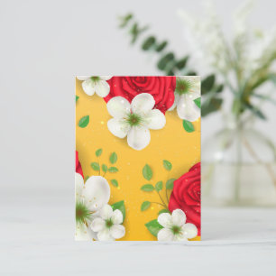 Cartão Postal Flores de Aquarela 13