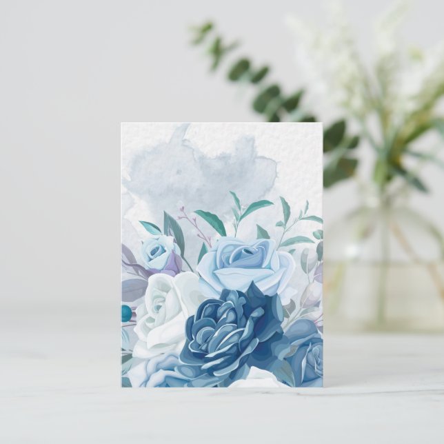 Cartão Postal Flores de Aquarela 8 (Em pé/Frente)