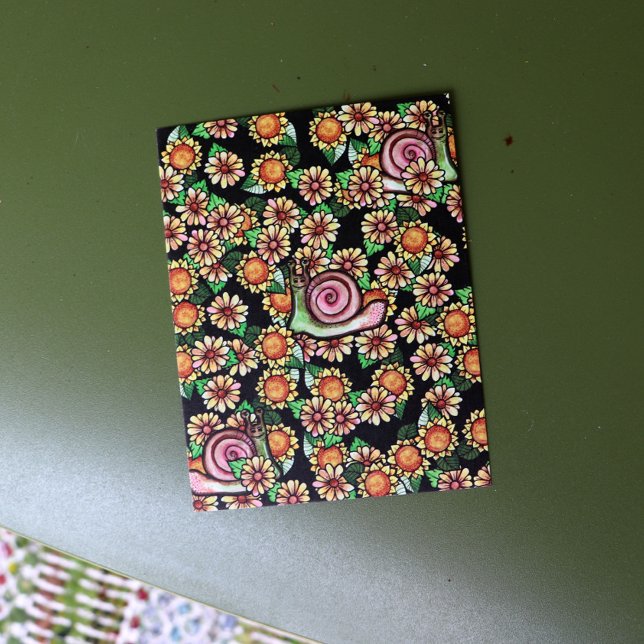 Cartão Postal Flores de Caracóis Felizes (Criador carregado)