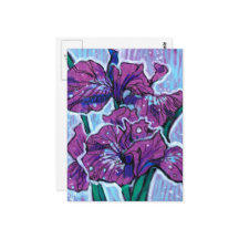 Flores De Flores Iris Flores Púrpura De Pintura Fl