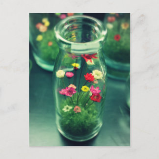 Cartão Postal Flores de fundo