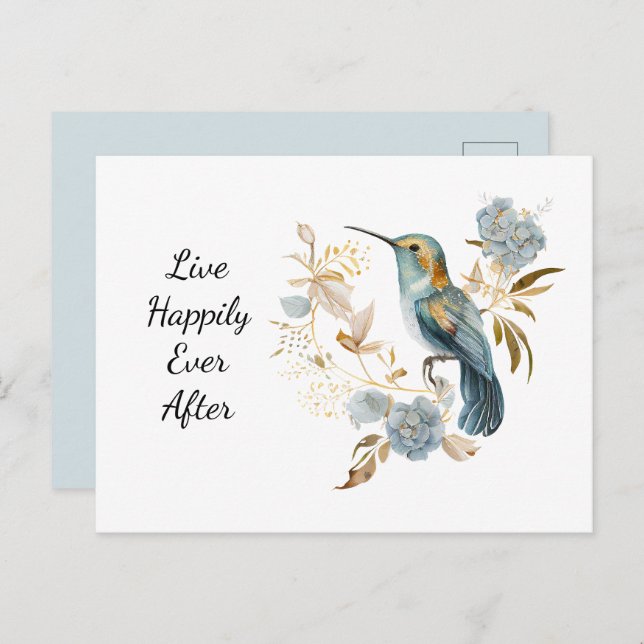 Cartão Postal Flores de Hydrangea (Frente/Verso)